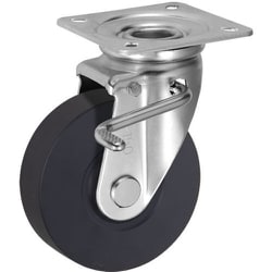 UKAI 中荷重用キャスター ストッパー付旋回（自在）金具 JBタイプ MCナイロン 車輪径150mm UWBJB-150
