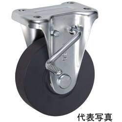 UKAI 中荷重用キャスター ストッパー付固定金具 KBZタイプ MCナイロン 車輪径100mm UWBKBZ-100