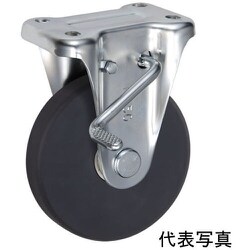 UKAI 中荷重用キャスター ストッパー付固定金具 KBZタイプ MCナイロン 車輪径75mm UWBSKBZ-75