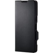 Xperia 1 VII（SO-51F）用 ケース レザー カバー 手帳型 マグネット フラップ 衝撃吸収 磁力装着ワイヤレス充電対応 スタンド機能付 MAGKEEP ブラック PM-X251PLFMGBK