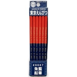 東京えんぴつ ＃9667 朱藍鉛筆 12本 47101