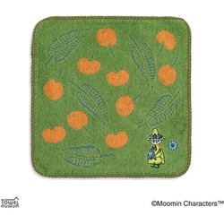 ムーミン ハーベスト 25cm×25cm グリーン タオルハンカチ スナフキン 47-0350080