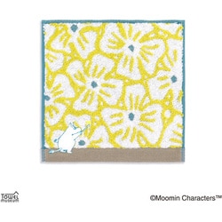 ムーミン おめかし 20cm×20cm イエロー タオルハンカチ ムーミン 47-0340065