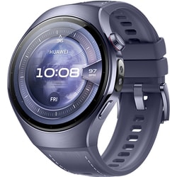 HUAWEI WATCH 5/Purple パープル 46mm マルチセンシング HUAWEI X-TAP リアルタイム指先血中酸素レベル測定 Health Glance 心電図機能 eSIM対応 2つのバッテリーモード コンポジットベルト スマートウォッチ 55020ETX