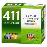 ブラザー互換インク LC411 4色パック INK-B411-4P