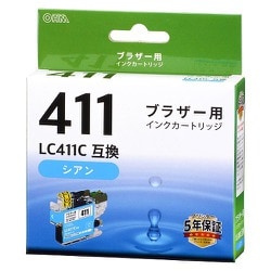 ブラザー互換インク LC411C 染料シアン INK-B411-C