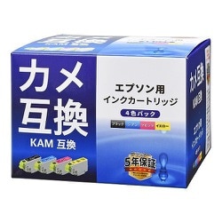 エプソン互換インク カメ 4色パック INK-EKAM-4P