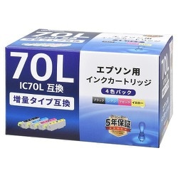 エプソン互換インク IC70L 増量タイプ 4色パック INK-E70L-4P