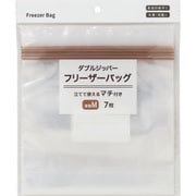 98286 [ダブルジッパーフリーザーバッグ マチ付き 深型 M 7枚入]