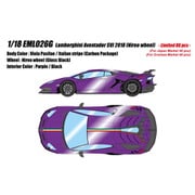 EML026G 1/18 Lamborghini Aventador SVJ 2018 （Nireo wheel） ヴィオラパシファエ/イタリアンストライプ [レジンキャストミニカー]