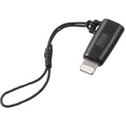 AD-USB30LCFBK [USB-C-ライトニング 変換アダプタ PD60W MFi正規認証品 紛失防止 ストラップ付 ブラック 充電/通信]