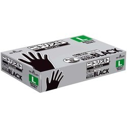 使い捨て手袋 ニトリスト・ブラック Lサイズ 100枚入 ブラック 食品衛生法適合 厚さ0.07mm 891