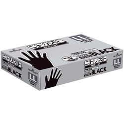 使い捨て手袋 ニトリスト・ブラック LLサイズ 100枚入 ブラック 食品衛生法適合 厚さ0.07mm 891