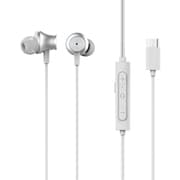 USB Type-C イヤホン アクティブノイズキャンセリング搭載 Silver NTYPEC02SV
