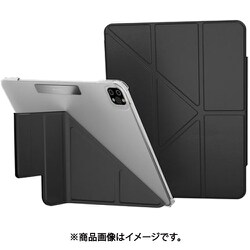 iPad Air 13インチ M2 M3 iPad Pro 12.9 対応 ケース 手帳型 5WAY スタンド付き 保護 カバー 動画視聴 タイピング スタンド FACET ブラック ME_P12CSPLFA_BK