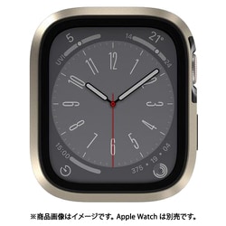 Apple Watch 9/8/7 対応 ケース フィルム 一体型 耐衝撃 薄型 軽量 アルミ 金属 保護 カバー 保護フィルム Modern Hybrid Case チタニウム SE_W41CSPCMH_TI
