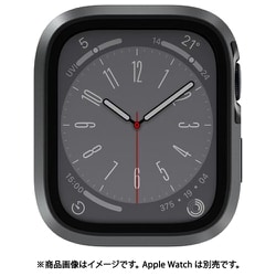 Apple Watch 9/8/7 対応 ケース フィルム 一体型 耐衝撃 薄型 軽量 アルミ 金属 保護 カバー 保護フィルム Modern Hybrid Case スペースグレー SE_W41CSPCMH_GY