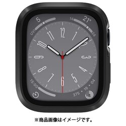 Apple Watch 9/8/7 対応 ケース フィルム 一体型 耐衝撃 薄型 軽量 アルミ 金属 保護 カバー 保護フィルム Modern Hybrid Case ミッドナイトブラック SE_W45CSPCMH_BK