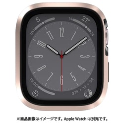 Apple Watch 9/8/7 対応 ケース フィルム 一体型 耐衝撃 薄型 軽量 アルミ 金属 保護 カバー 保護フィルム Modern Hybrid Case ピンク SE_W45CSPCMH_PK