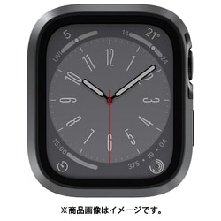 Apple Watch 9/8/7 対応 ケース フィルム 一体型 耐衝撃 薄型 軽量 アルミ 金属 保護 カバー 保護フィルム Modern Hybrid Case スペースグレー SE_W45CSPCMH_GY