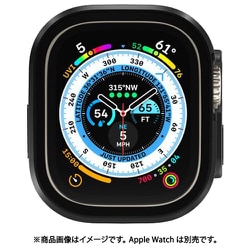 Apple Watch Ultra2 / Ultra 対応 ケース フィルム 一体型 耐衝撃 アルミ 金属 保護 カバー 保護フィルム Modern Hybrid Case ミッドナイトブラック SE_W49CSPCMH_BK