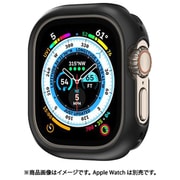Apple Watch Ultra 2 対応 カバー 耐衝撃 米軍 MIL規格 準拠 ソフト TPU 保護 ケース ボタン 着せ替え 保護ケース SKIN ミッドナイトブラック ME_W49CSTPUS_BK