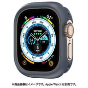 Apple Watch Ultra 2 対応 カバー 耐衝撃 米軍 MIL規格 準拠 ソフト TPU 保護 ケース ボタン 着せ替え 保護ケース SKIN ストームブルー ME_W49CSTPUS_BL