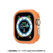 Apple Watch Ultra 2 対応 カバー 耐衝撃 米軍 MIL規格 準拠 ソフト TPU 保護 ケース ボタン 着せ替え 保護ケース SKIN オレンジ ME_W49CSTPUS_OR