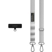 スマホショルダー 斜めがけ / 首掛け / 肩掛け 太め スマホストラップ (ストラップ ホルダー 付) スマホ ショルダー ストラップ Strap+ Strap Card (20mm) ギャラクシーグレー ME_SPASRFBS2_GG