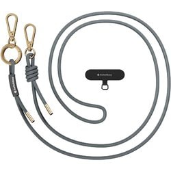 スマホ ショルダー 首掛け 肩掛け 斜めがけ ストラップホルダー 付 スマホショルダー ストラップ Easy Strap （6mm） ノクティルーセントブルー SE_SPASRFBE6_BL