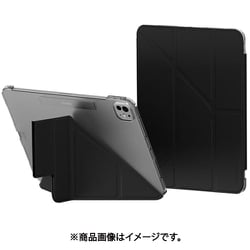 iPad Pro 2024 M4 11 対応 ケース 手帳型 レザー 背面 クリア 5WAY スタンド 保護 カバー ペン収納 可能 オートスリープ 対応 Origami Nude 2024 ブラック SE_PPECSPL5O_BK