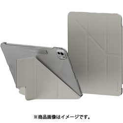 iPad Pro 2024 M4 11 対応 ケース 手帳型 レザー 背面 クリア 5WAY スタンド 保護 カバー ペン収納 可能 オートスリープ 対応 Origami Nude 2024 スターライトホワイト SE_PPECSPL5O_SW