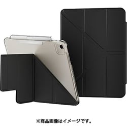 iPad Air 11インチ M3 M2 対応 ケース 手帳型 スタンド付き ペンシル 収納 保護 カバー 動画視聴 タイピング スタンド FACET with Pencil Holder ブラック ME_PACCSPLFH_BK