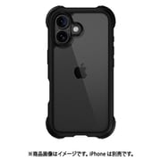 iPhone 16 対応 ケース クリア 耐衝撃 米軍 MIL規格 スマホケース 透明 スマホカバー Odyssey レザーブラック ME_IPNCSPTOD_LB