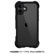 iPhone 16 Plus 対応 ケース クリア 耐衝撃 米軍 MIL規格 スマホケース 透明 スマホカバー Odyssey レザーブラック ME_IPBCSPTOD_LB