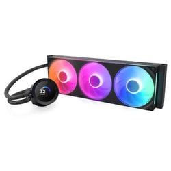 360mmラジエーター 1.54インチLCDディスプレイ搭載水冷クーラー KRAKEN PLUS RGB ブラック RL-KR360-B2