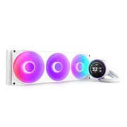 円形液晶ディスプレイ搭載 420mm水冷CPUクーラー KRAKEN Elite RGB 420 ホワイト RL-KR42E-W2