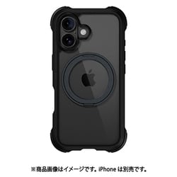 iPhone 16 対応 ケース クリア MagSafe 対応 スタンド リング付き 耐衝撃 MIL規格 スマホケース マグセーフ リング スマホカバー Odyssey Stand M レザーブラック ME_IPNCSPTOS_LB