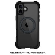 iPhone 16 Plus 対応 ケース クリア MagSafe 対応 スタンド リング付き 耐衝撃 MIL規格 スマホケース マグセーフ リング スマホカバー Odyssey Stand M レザーブラック ME_IPBCSPTOS_LB