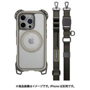 iPhone 16 Pro 対応 ケース クリア MagSafe 対応 スタンド リング付き ショルダー ストラップ 耐衝撃 MIL規格 スマホケース Odyssey Ultra M With Strap チタニウム ME_IPRCSPTOM_TI