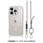 iPhone 16 Pro 対応 ケース ショルダー ストラップ 付き クリア MagSafe 対応 耐衝撃 MIL規格 マグセーフ スマホケース Roam M チタニウム/ミスティーグレー ME_IPRCSPTR2_TI