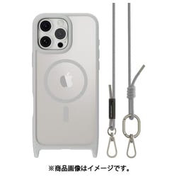 iPhone 16 Pro Max 対応 ケース ショルダー ストラップ 付き クリア MagSafe 対応 耐衝撃 MIL規格 マグセーフ スマホケース Roam M チタニウム/ミスティーグレー ME_IPGCSPTR2_TI