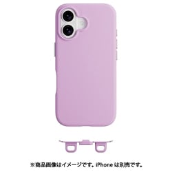 iPhone 16 対応 ケース MagSafe 対応 ショルダー 用 ストラップホール 付き 薄型 軽量 スマホケース マグセーフ 耐衝撃 スリム スマホカバー Vibrant M ラベンダー ME_IPNCSTPVM_LV