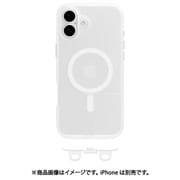 iPhone 16 Plus 対応 ケース MagSafe 対応 ショルダー 用 ストラップホール 付き 薄型 軽量 スマホケース マグセーフ 耐衝撃 スリム スマホカバー Vibrant M トランスパレント ME_IPBCSTPVM_TR