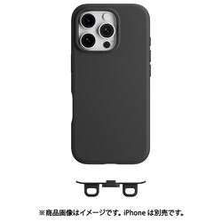 iPhone 16 Pro 対応 ケース MagSafe 対応 ショルダー 用 ストラップホール 付き 薄型 軽量 スマホケース マグセーフ 耐衝撃 スリム スマホカバー Vibrant M ブラック ME_IPRCSTPVM_BK