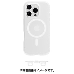 iPhone 16 Pro 対応 ケース MagSafe 対応 ショルダー 用 ストラップホール 付き 薄型 軽量 スマホケース マグセーフ 耐衝撃 スリム スマホカバー Vibrant M トランスパレント ME_IPRCSTPVM_TR