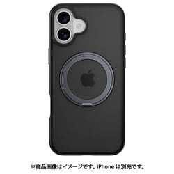 iPhone 16 Plus 対応 ケース クリア MagSafe 対応 スタンド リング付き 耐衝撃 MIL規格 スマホケース マグセーフ リング スマホカバー MagStand 360 M ブラック ME_IPBCSPTM3_BK