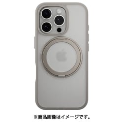 iPhone 16 Pro 対応 ケース クリア MagSafe 対応 スタンド リング付き 耐衝撃 MIL規格 スマホケース マグセーフ リング スマホカバー MagStand 360 M チタニウム ME_IPRCSPTM3_TI