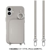 iPhone 16 Plus 対応 ケース MagSafe 対応 ショルダー ストラップ 付き カード 収納 レザー スマホケース カードケース ポーチ付き 財布 スマホカバー Pouch M スターライト ME_IPBCSPLPM_SL