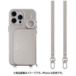 iPhone 16 Pro Max 対応 ケース MagSafe 対応 ショルダー ストラップ 付き カード 収納 レザー スマホケース カードケース ポーチ付き 財布 スマホカバー Pouch M スターライト ME_IPGCSPLPM_SL